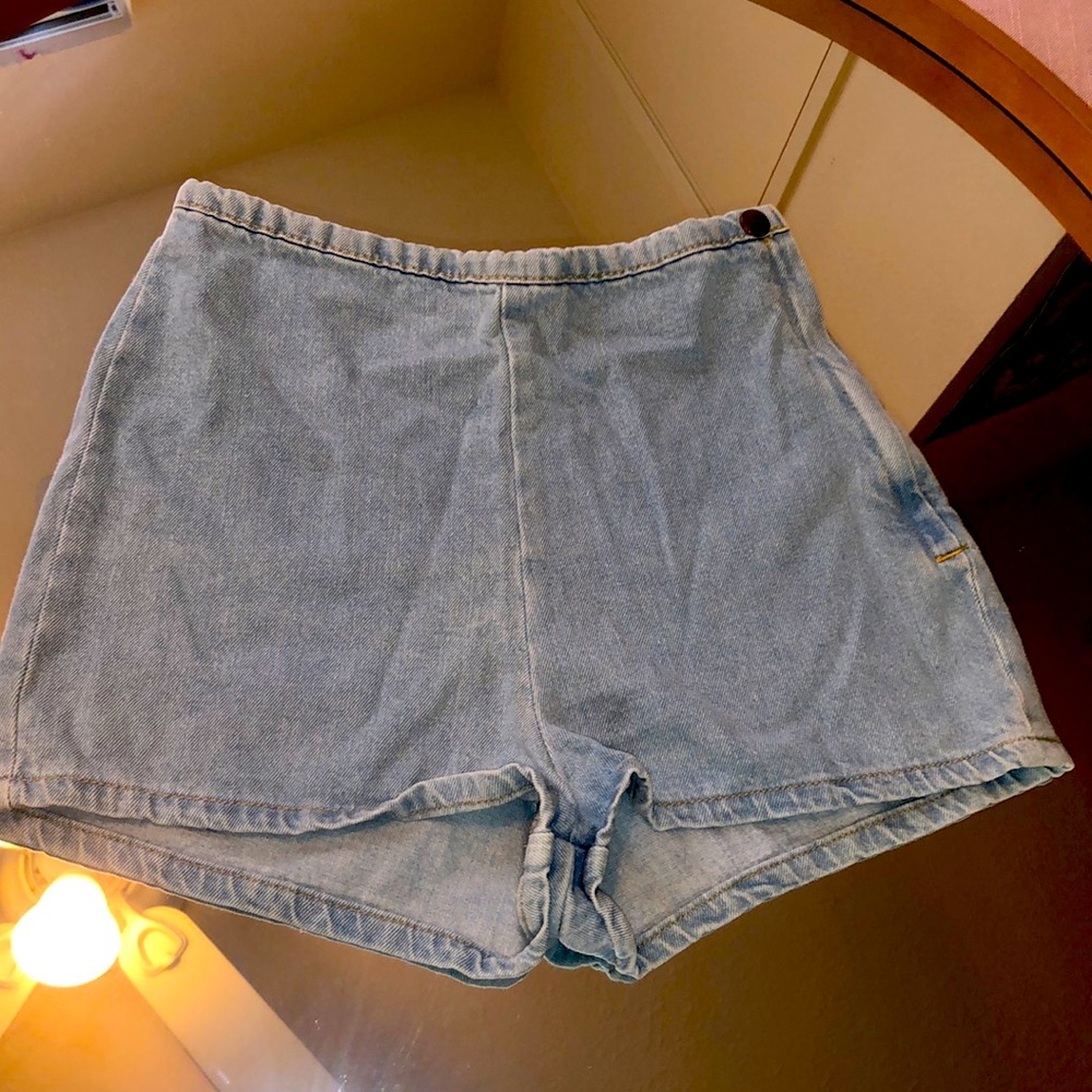 Denim high waist shorts